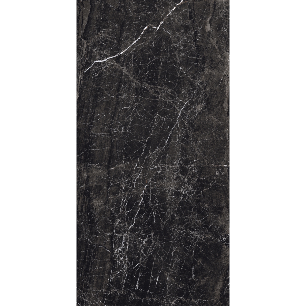 Vintage Black Hi-Gloss Plus 1200x600 mm Marble High Gloss Finish GVT Tile - 9 mm| Image 3