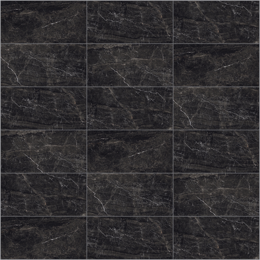 Vintage Black Hi-Gloss Plus 1200x600 mm Marble High Gloss Finish GVT Tile - 9 mm| Image 6