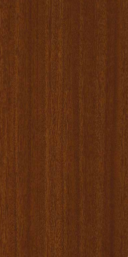 A close-up of a Brown S3752 UG Sapeli with a High Gloss finish Decorative Laminate available at Material Depot in Bangalore