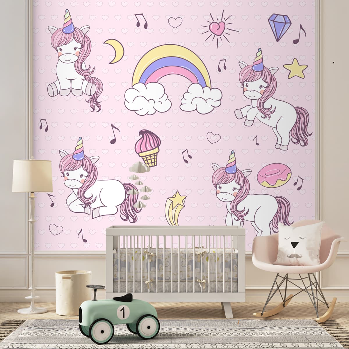 Polished Multicolor Unicorn Printed Wallpaper, For Home, Natural at Rs  80/sq ft in Gurugram