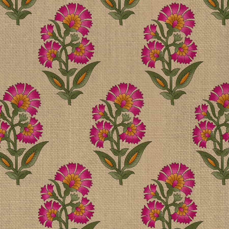 A close-up of aIndian Floral Theme Repeat Design Wallpaper, Luxury 19.6 Inches(W) x 420 Inches(H) Sparkla N Shine Series Florals Patterned - 57 Sq. Ft. with a finish available at Material Depot in Bangalore