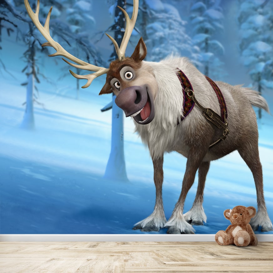 Sven from Frozen, Wallpaper for Kids Room 80 inches x 112 inches Entertainment Look Wallpapers - 62 Sq. Ft Image 01