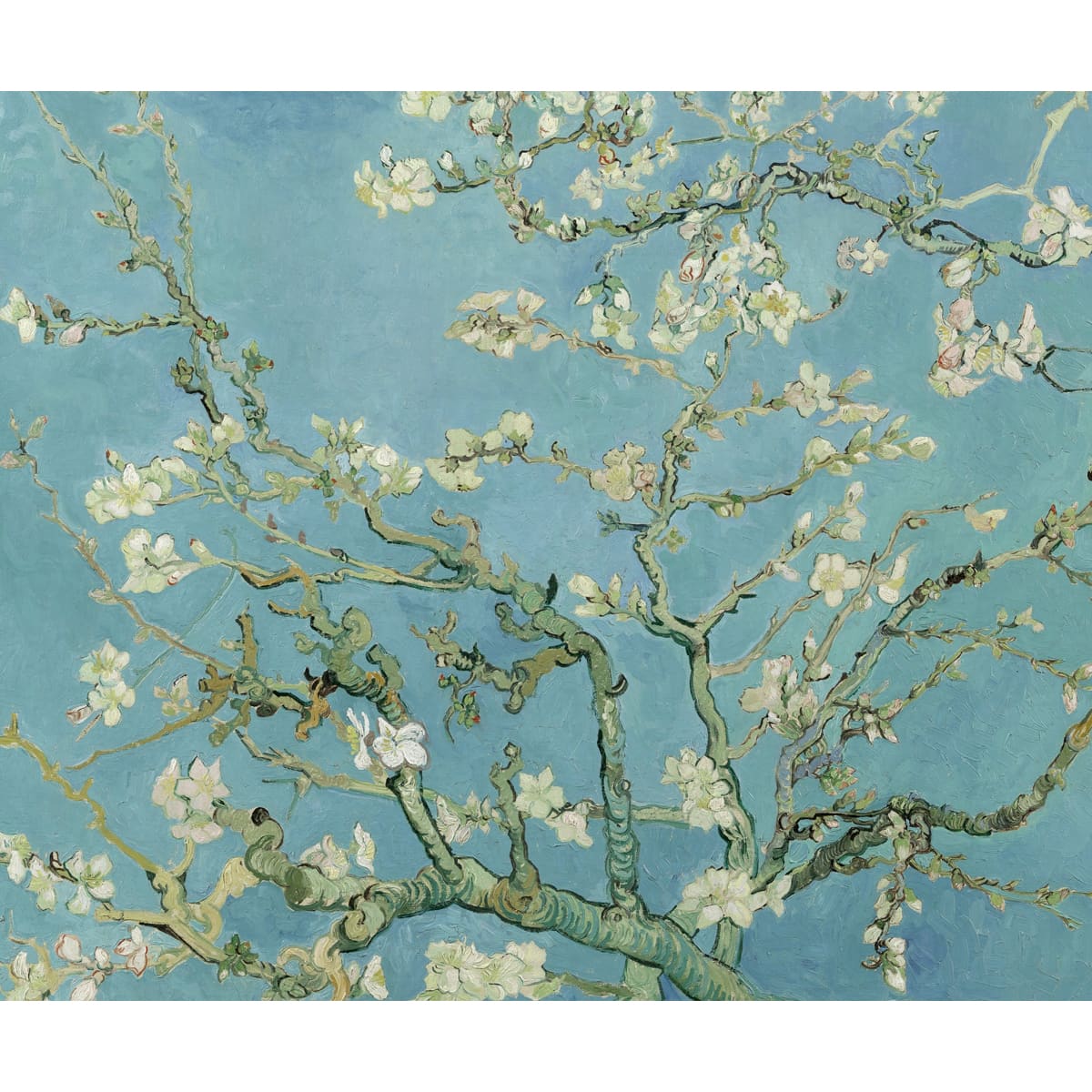 A close-up of aVincent Van Gough Almond Blossom Painting Wallpaper for Wallavailable at Material Depot in Bangalore