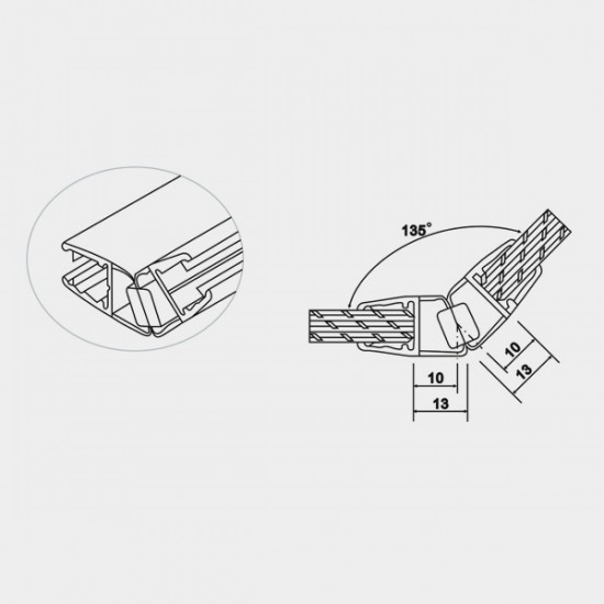 BPS3-12 Bottom PVC Seals For 12 mm Glass - 2200 mm| Image 1