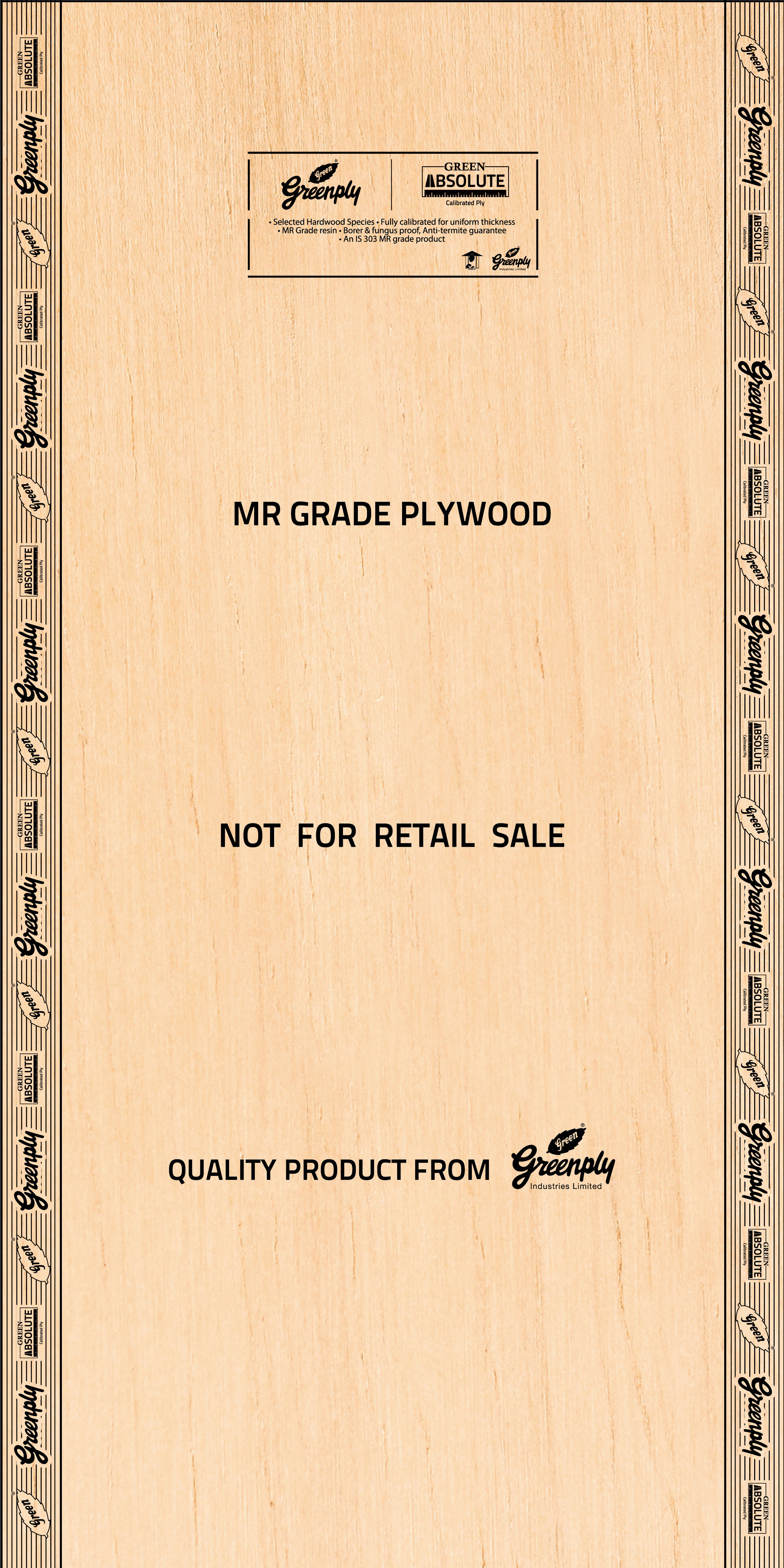 Absolute Calibrated MR Grade 8 ft x 4 ft OEM Plywood - 16 mm Plywood  Brown| Image 1