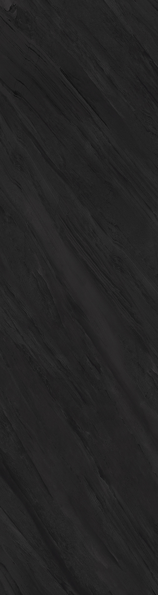 A close-up of aOcean Black 3000x800 mm Lisciare Matte Finish Full Body Vitrified Slab - 15 mm | Suitable For Countertops with a Matte finish available at Material Depot in Bangalore