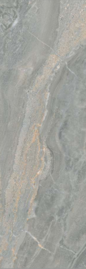 A close-up of aRivera Grey 800x3000 mm High Gloss Fullbody Vitrified Slab for Floor & Countertop - 15 mm with a High Gloss finish available at Material Depot in Bangalore