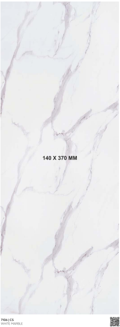 A close-up of a White 7106 CS White Marble with a Texture finish Liner Laminate available at Material Depot in Bangalore