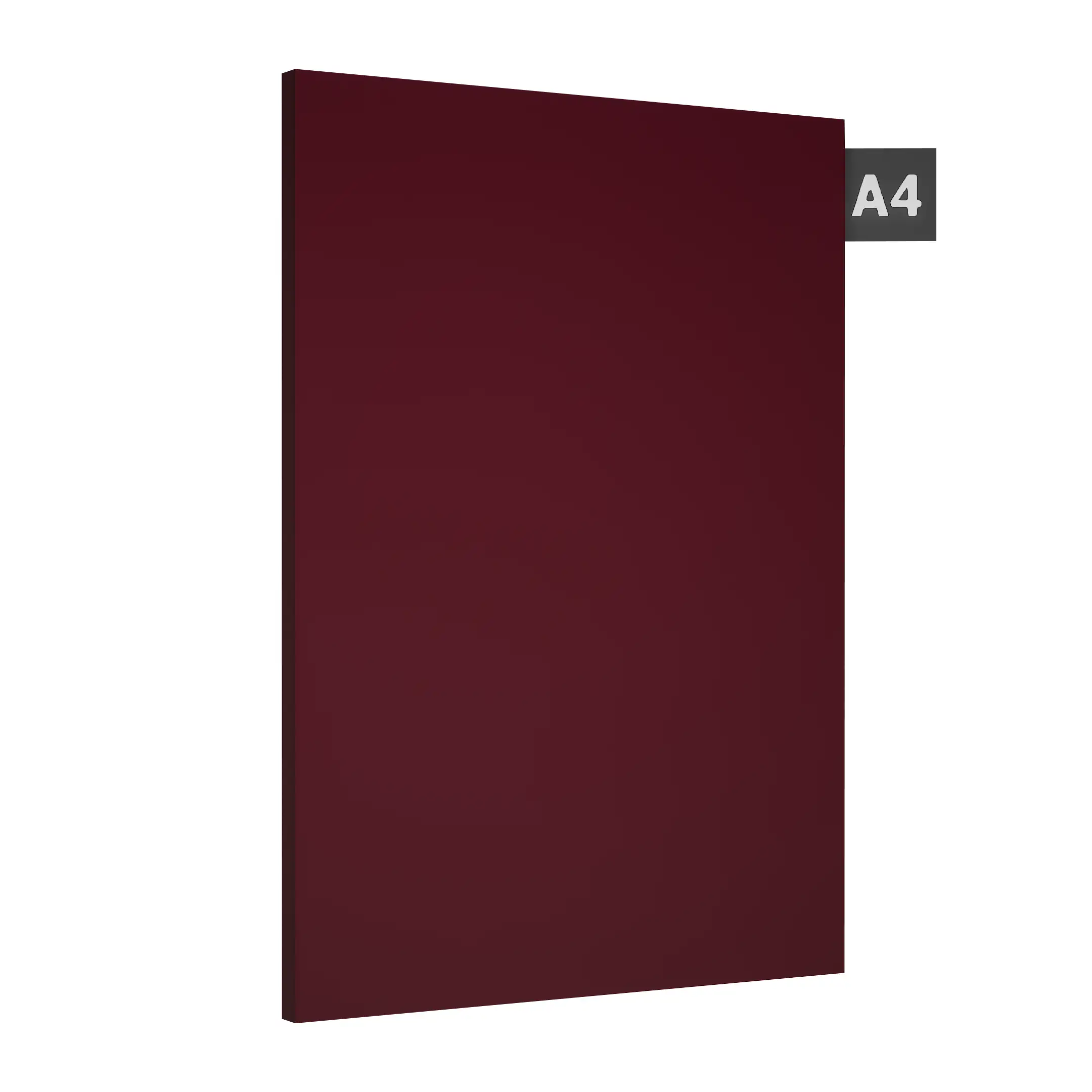 A close-up of a Maroon 3114 HGL Burgundy with a High Gloss finish Decorative Laminate available at Material Depot in Bangalore