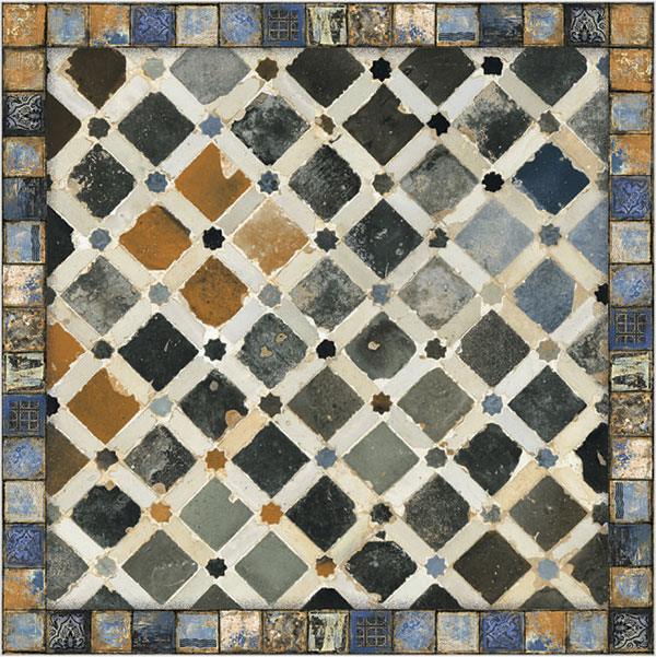 A close-up of aPrime Murano GVT & PGVT Series 600x600 mm Rustic Finish Floor Tile with a Rustic finish available at Material Depot in Bangalore