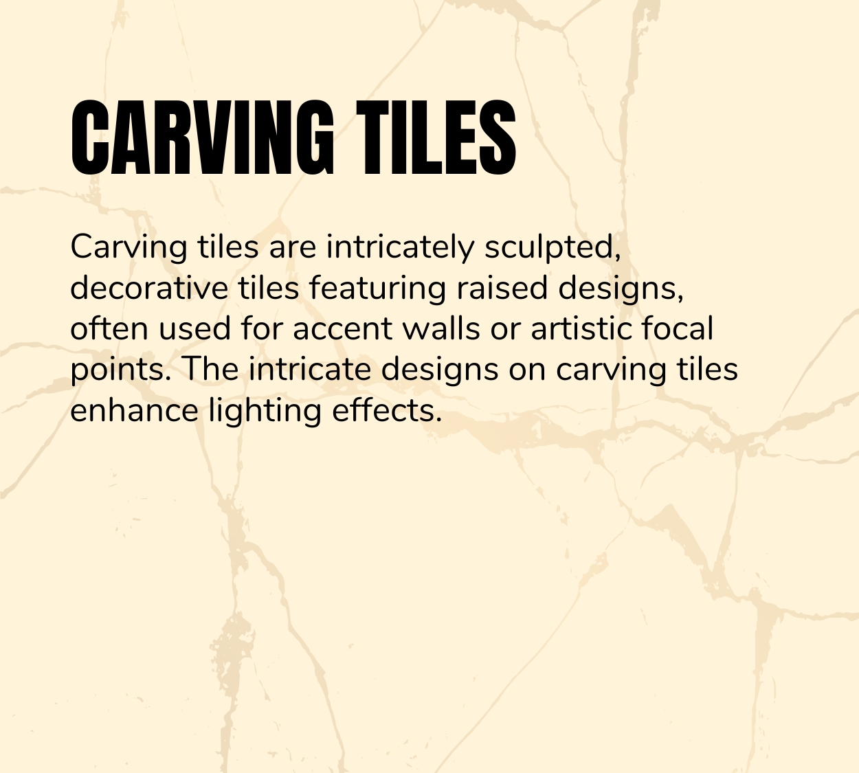 Image containing description about Carving Tiles | Material Depot