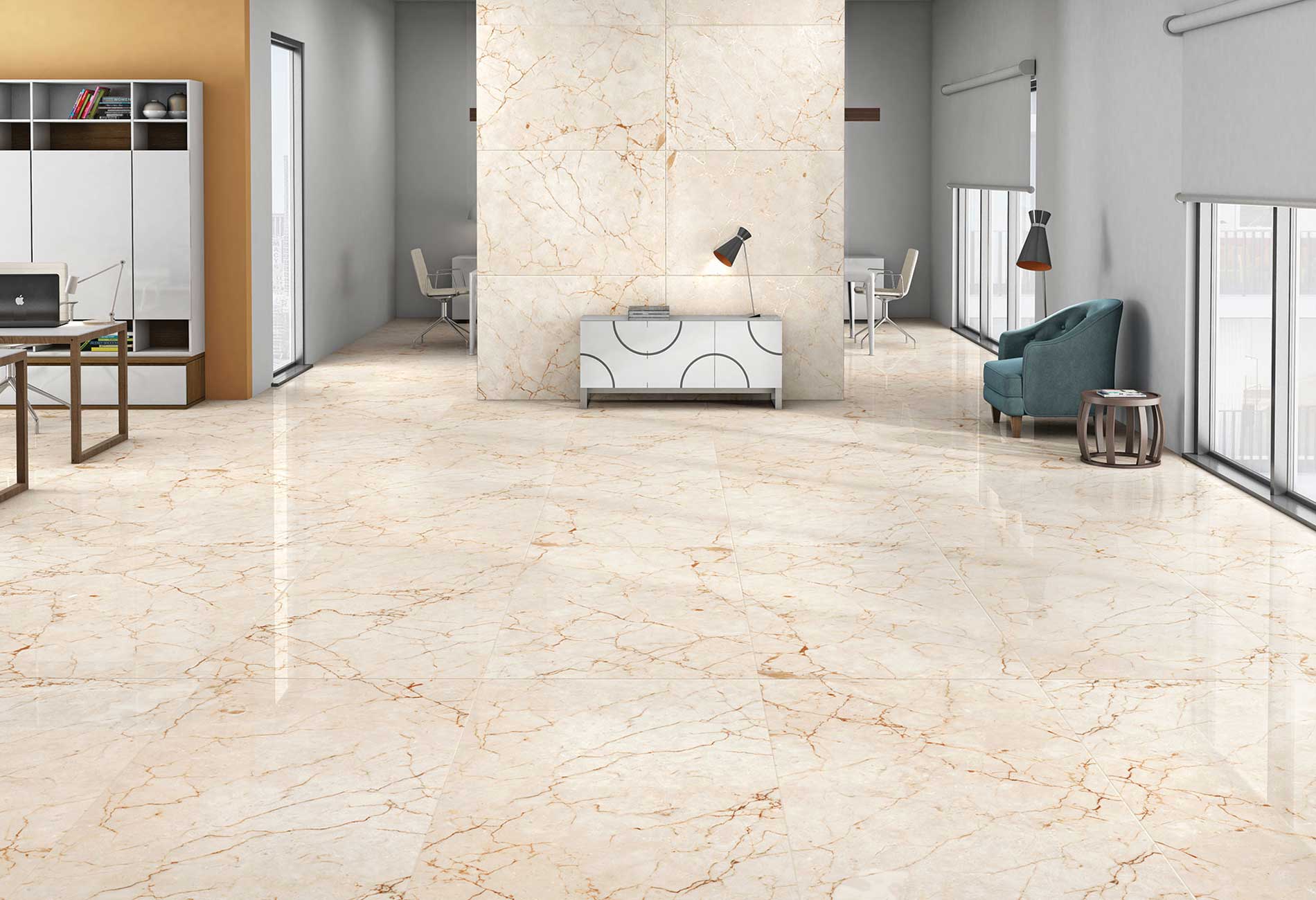 Carving Floor & Wall Tile TL 05614 Gravier Rosalia 2 ft x 4 ft Vitrified Carving Matte Finish - 9 mm | 6 Random Design | Suitable for Living Room, Bedroom, Bathroom | Image 4