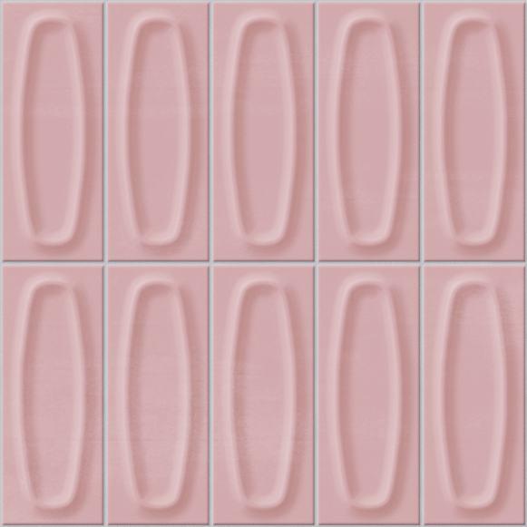 Geometric Wall Tile TL 05752 B Tones Coral Pink 1 ft x 1 ft Ceramic Matte Finish - 9 mm | Suitable for Living Room, Bedroom, Kitchen, Bathroom | Image 1