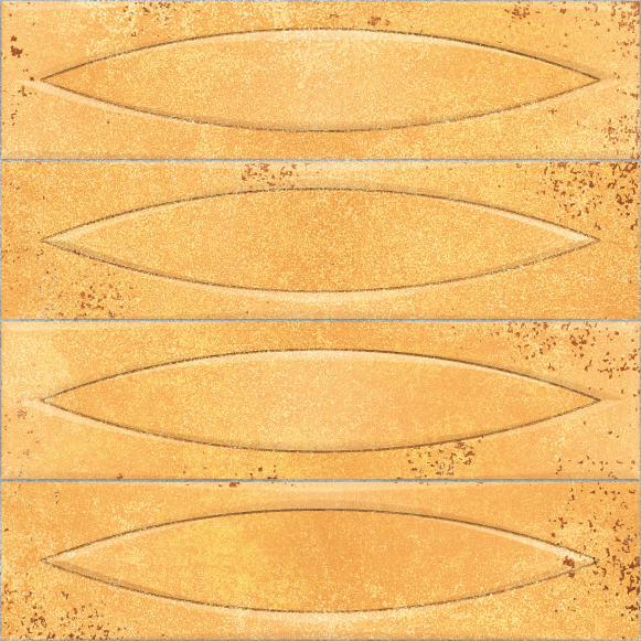 Geometric Wall Tile TL 05749 B Tones Irish Orange 1 ft x 1 ft Ceramic Glossy Finish - 9 mm | Suitable for Living Room, Bedroom, Kitchen, Bathroom | Image 1