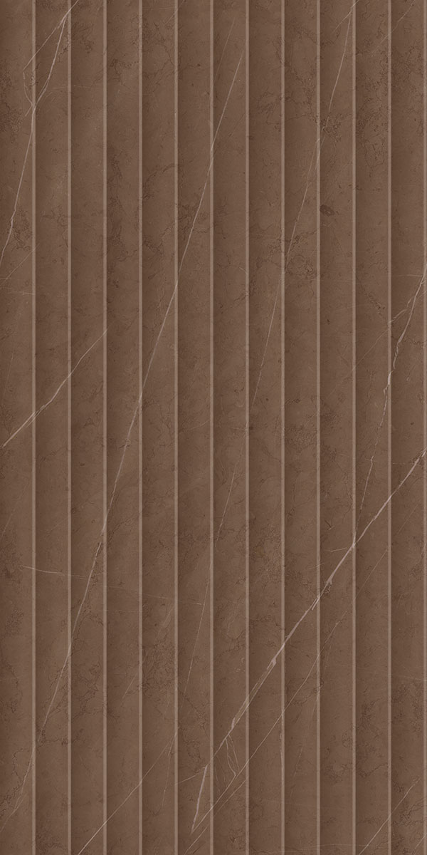 Marble Wall Tile TL 05610 C Gravier Lush Brown Decor 2 ft x 4 ft Vitrified Lush Plus Matte Finish - 9 mm | 6 Random Design | Suitable for Living Room, Bedroom, Bathroom | Image 2