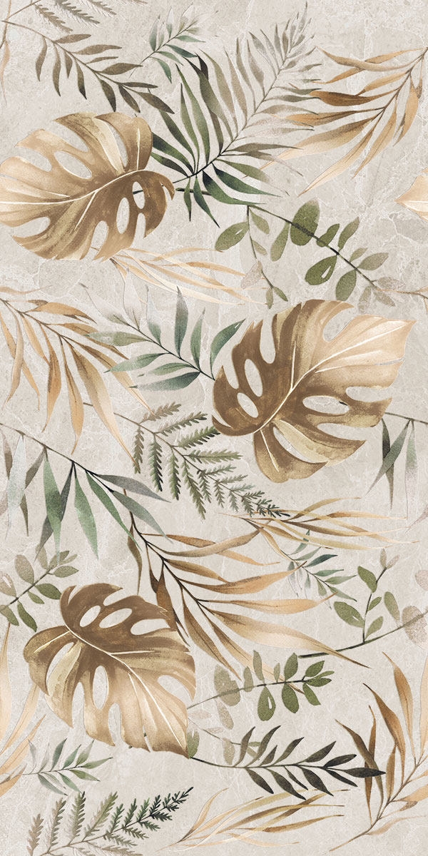 Floral Wall Tile TL 05510 C Lisburn Spring Decor 2 ft x 4 ft Vitrified Lush Plus Matte Finish - 9 mm | 4 Random Design | Suitable for Living Room, Bedroom, Bathroom, Kitchen | Image 1