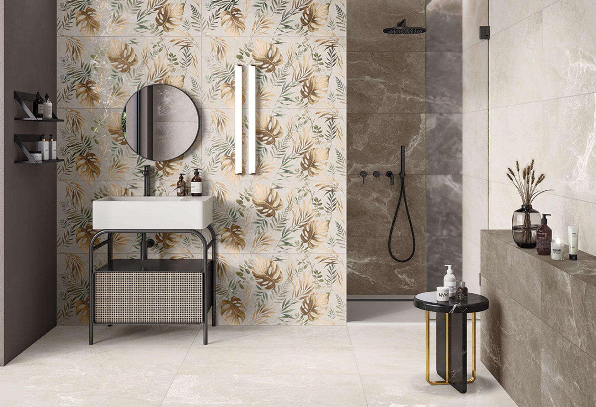 Floral Wall Tile TL 05510 C Lisburn Spring Decor 2 ft x 4 ft Vitrified Lush Plus Matte Finish - 9 mm | 4 Random Design | Suitable for Living Room, Bedroom, Bathroom, Kitchen | Image 4