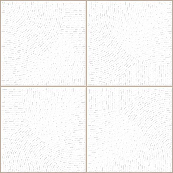 Punch Wall Tile TL 05633 C Tones Circlet Bianco 1 ft x 1 ft Ceramic Glossy Finish - 9 mm | Suitable for Living Room, Bedroom, Kitchen, Bathroom | Image 1