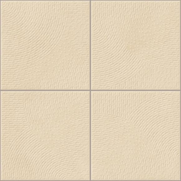 Punch Wall Tile TL 05633 Tones Circlet Ivory 1 ft x 1 ft Ceramic Glossy Finish - 9 mm | Suitable for Living Room, Bedroom, Kitchen, Bathroom | Image 1