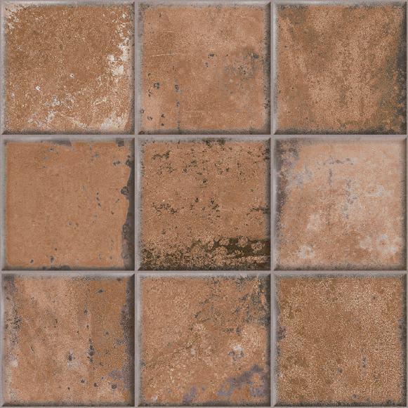 Rustic Wall Tile TL 05751 D Tones Ruby Birch 1 ft x 1 ft Ceramic Glossy Finish - 9 mm | Suitable for Living Room, Bedroom, Kitchen, Bathroom | Image 1