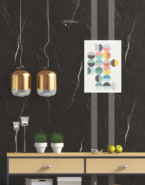 Nero Marouina 8 ft x 4 ft High Gloss Finish Orison Series Marble Redefined PVC Laminate - 1.5 mm | Image 02