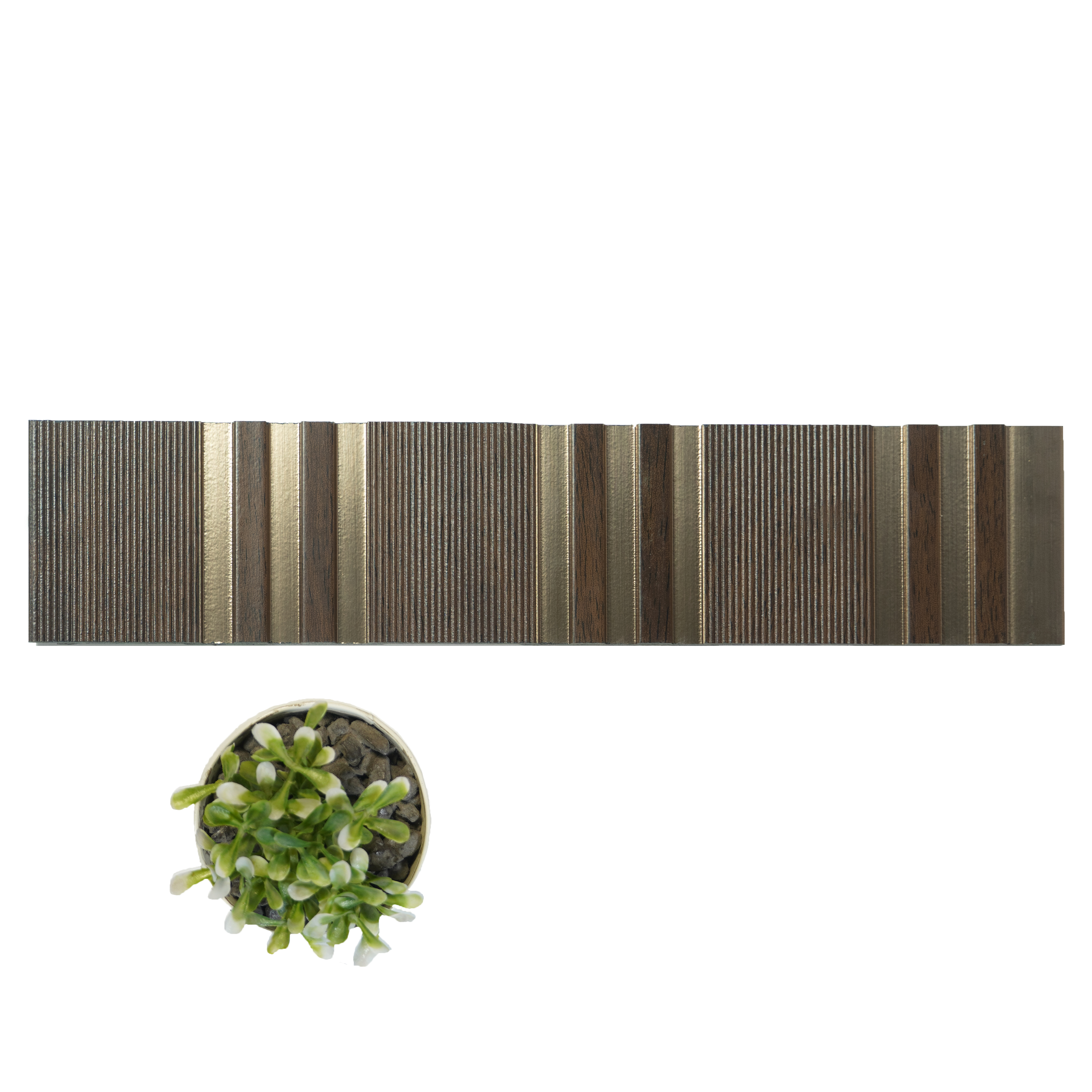 PN 00777 Wood Charcoal Louvers/Panels | 8 ft x 1 ft - 8 mm | Image 02