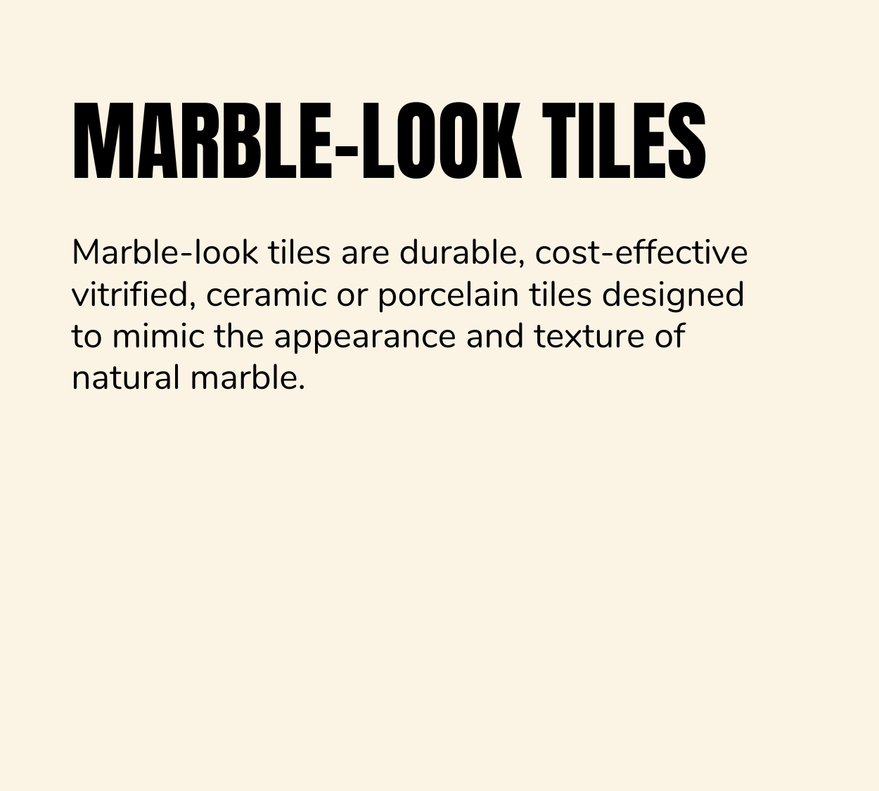 Cover Image of Marble Look Tiles | Material Depot