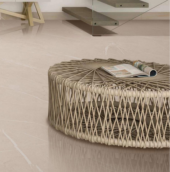 Blossom Beige 1800x1200 mm Marble Glossy Finish Glazed Vitrified Floor and Wall Tile - 9 mm | Image 2