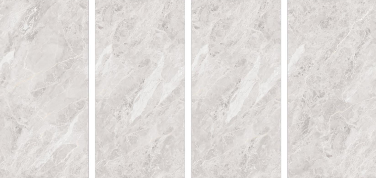 Endless Wall & Floor Tile TL 05957 Terravia Etavix Bianco 4 ft x 2 ft - Budget Friendly Vitrified Endless Glossy Finish - 8.5 mm | 4 Random Designs | Value for Money | Sutaible for Living Room, Bedroom & Bathroom