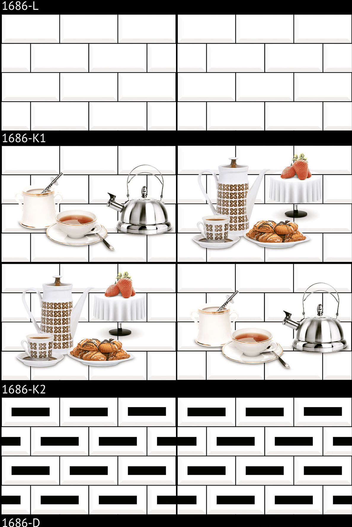 A1686  L set of Tiles  for Kitchen & Bathroom