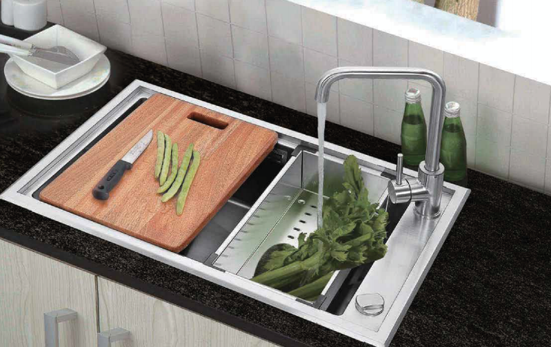 FS 2818 IS Stainless Steel Brush Finish Single Bowl Intelligent Sink - 700x450x225x1.2 mm (28x18x9 Inch)| Image 3