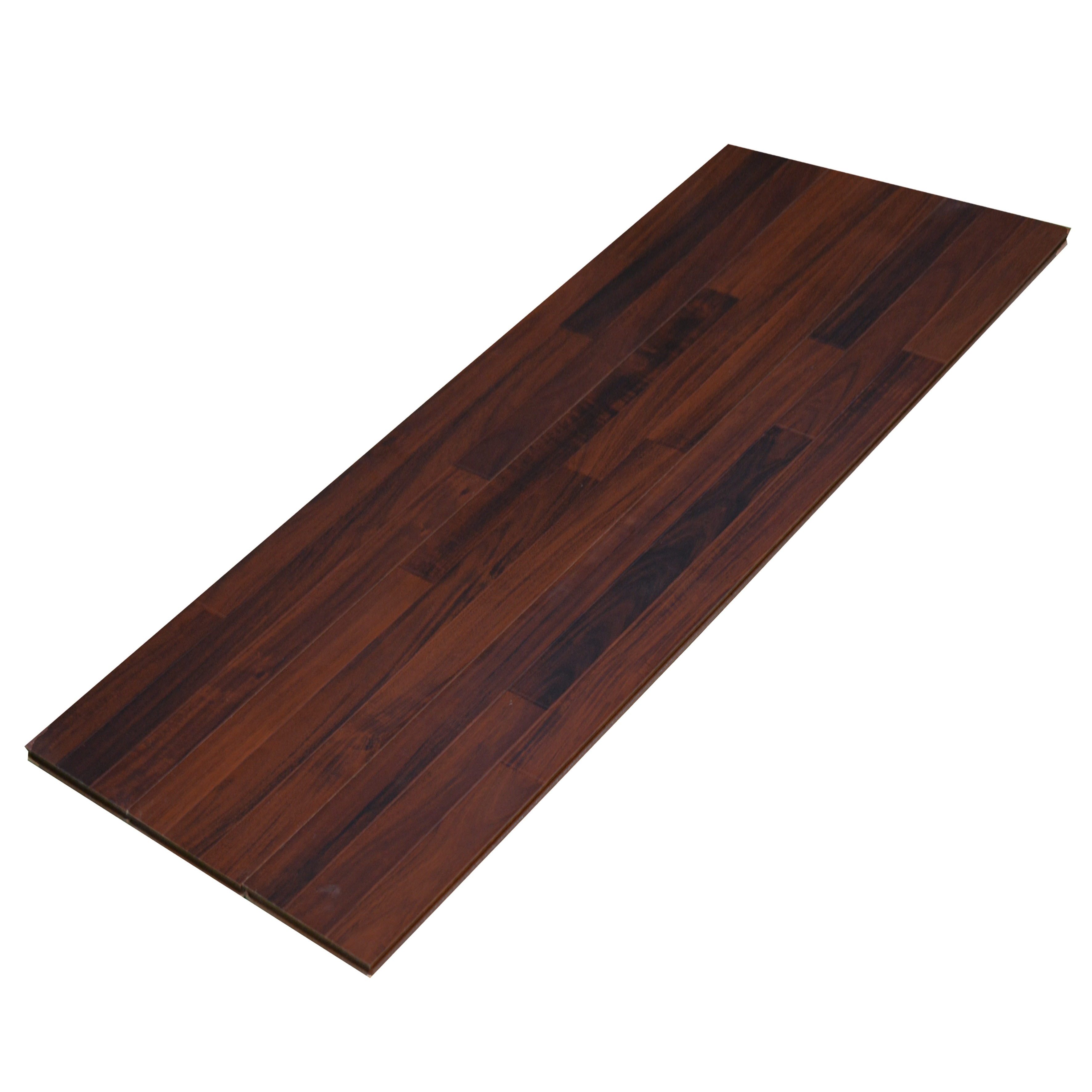 A close-up of a HDF Laminate Wood Floor Glossy Finish Gleam LF 00264 | 4 ft x 8 inch x 8 mm | AC4 Grade | Arc Click With Wax Coating | U Groove | Suitable for Flooring, Living Room, Bedroom available at Material Depot in Bangalore