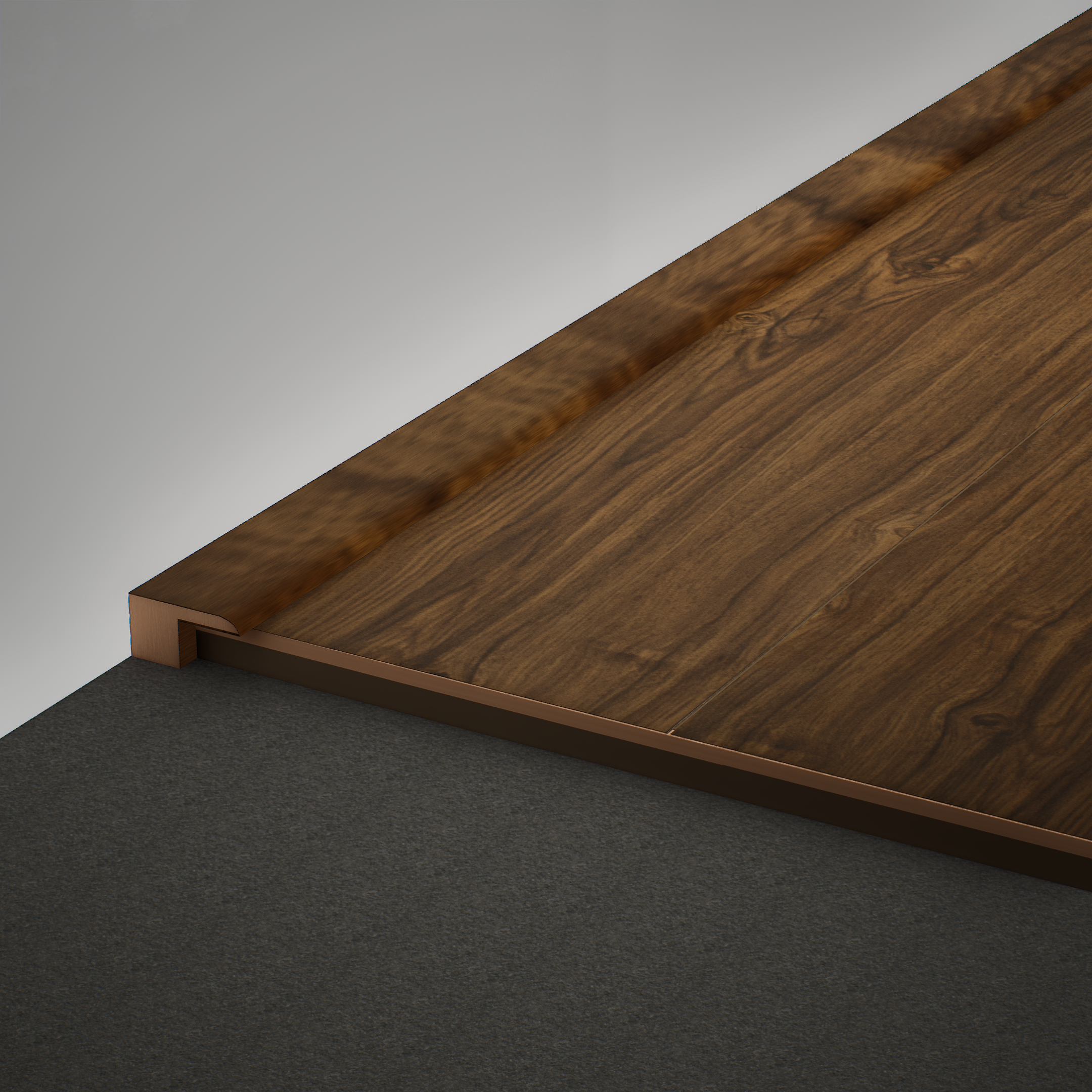 A close-up of a MDF Edge Profile Aristo PM 00347 R | 8 ft x 12 mm x 12 mm | Compatible for Laminate Wood Floor LF 00242 available at Material Depot in Bangalore