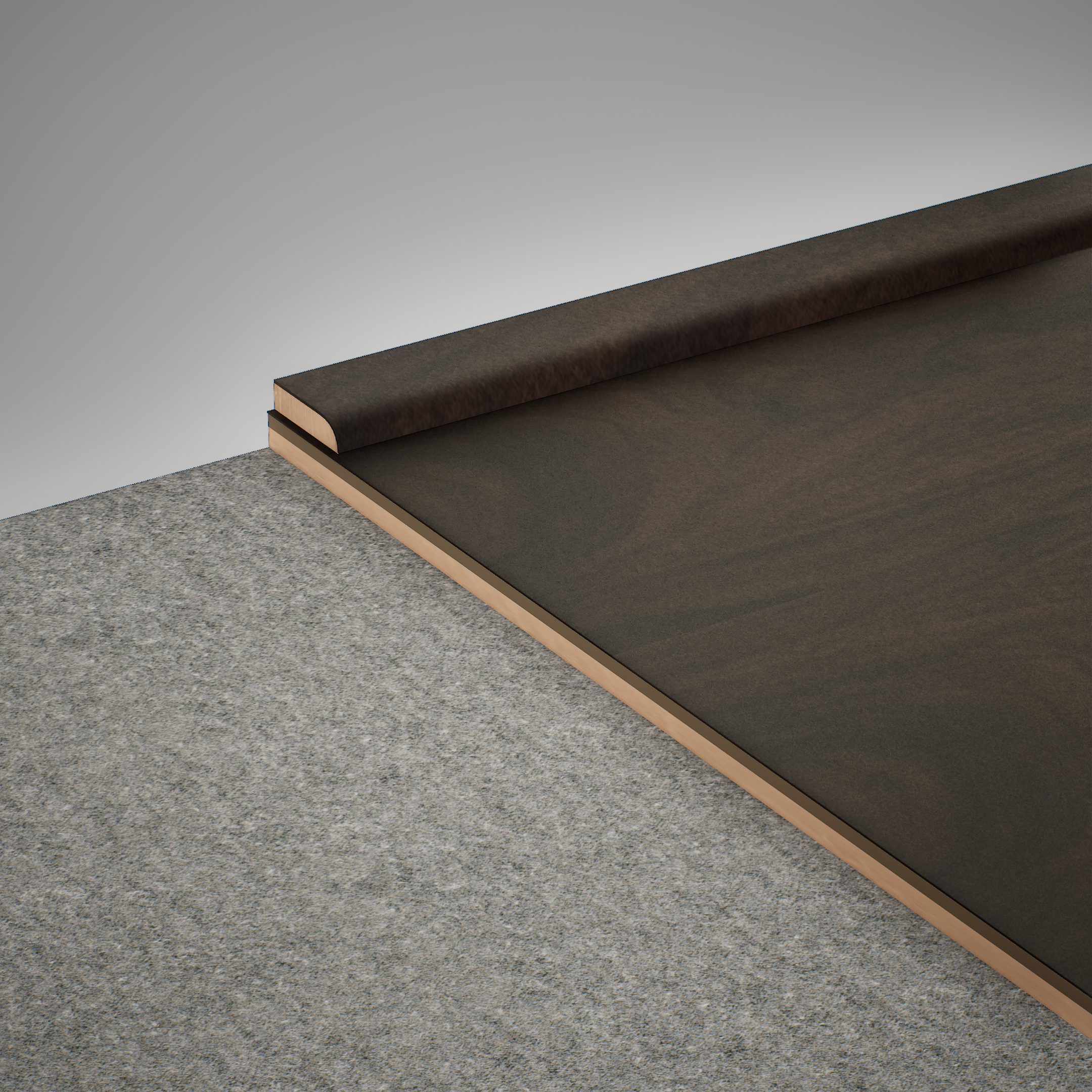 A close-up of a MDF Corner Beading Profile Aristo Premium PM 00365 C | 8 ft x 25 mm x 12 mm | Compatible for Laminate Wood Floor LF 00250 available at Material Depot in Bangalore