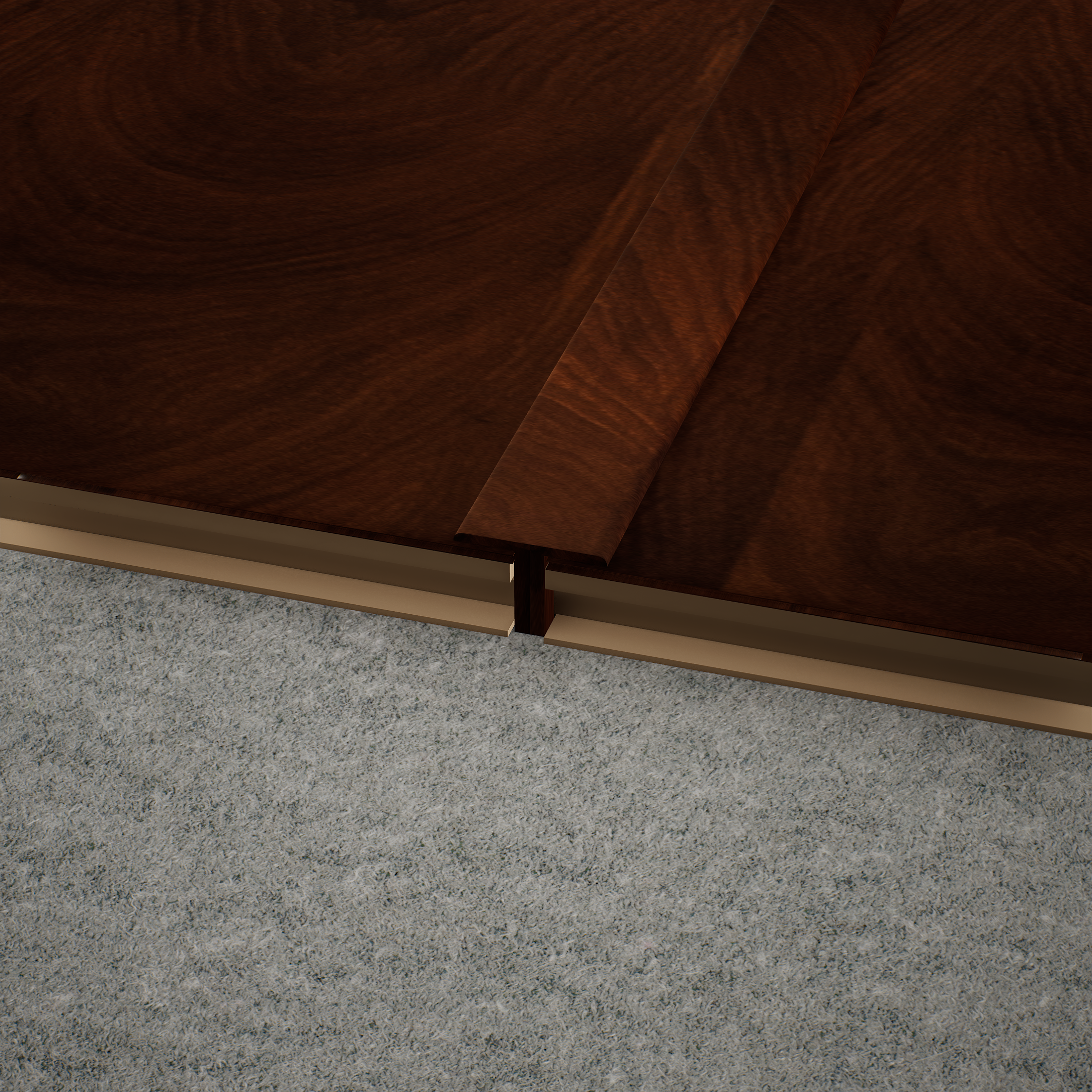 A close-up of a MDF T Profile Aqua Lock PM 00407 M | 8 ft x 12 mm x 12 mm | Compatible for Laminate Wood Floor LF 00290 available at Material Depot in Bangalore