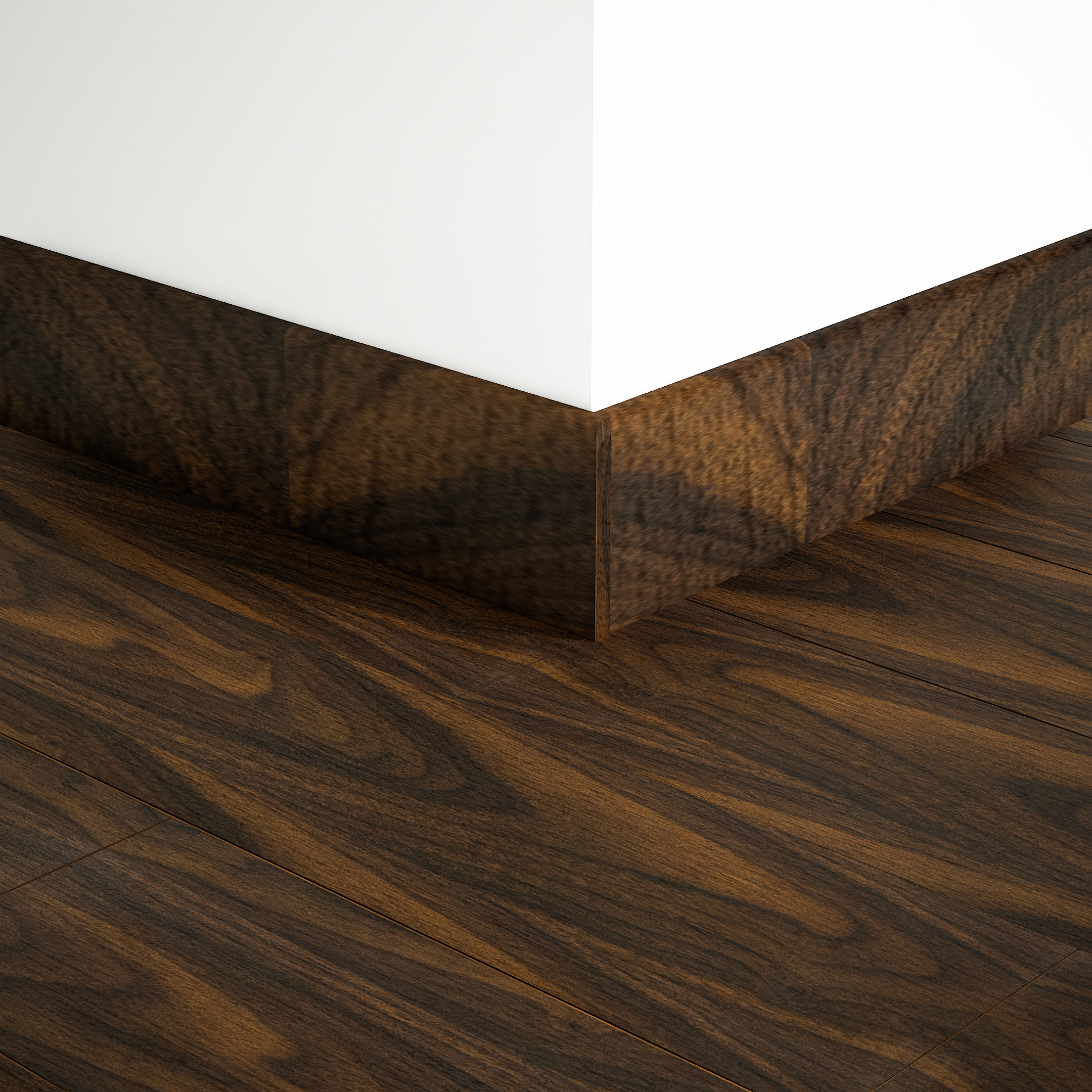 A close-up of a MDF Skirting Herringbone PM 00388 E | 8 ft x 3 Inch | Compatible for Laminate Wood Floor LF 00293 available at Material Depot in Bangalore