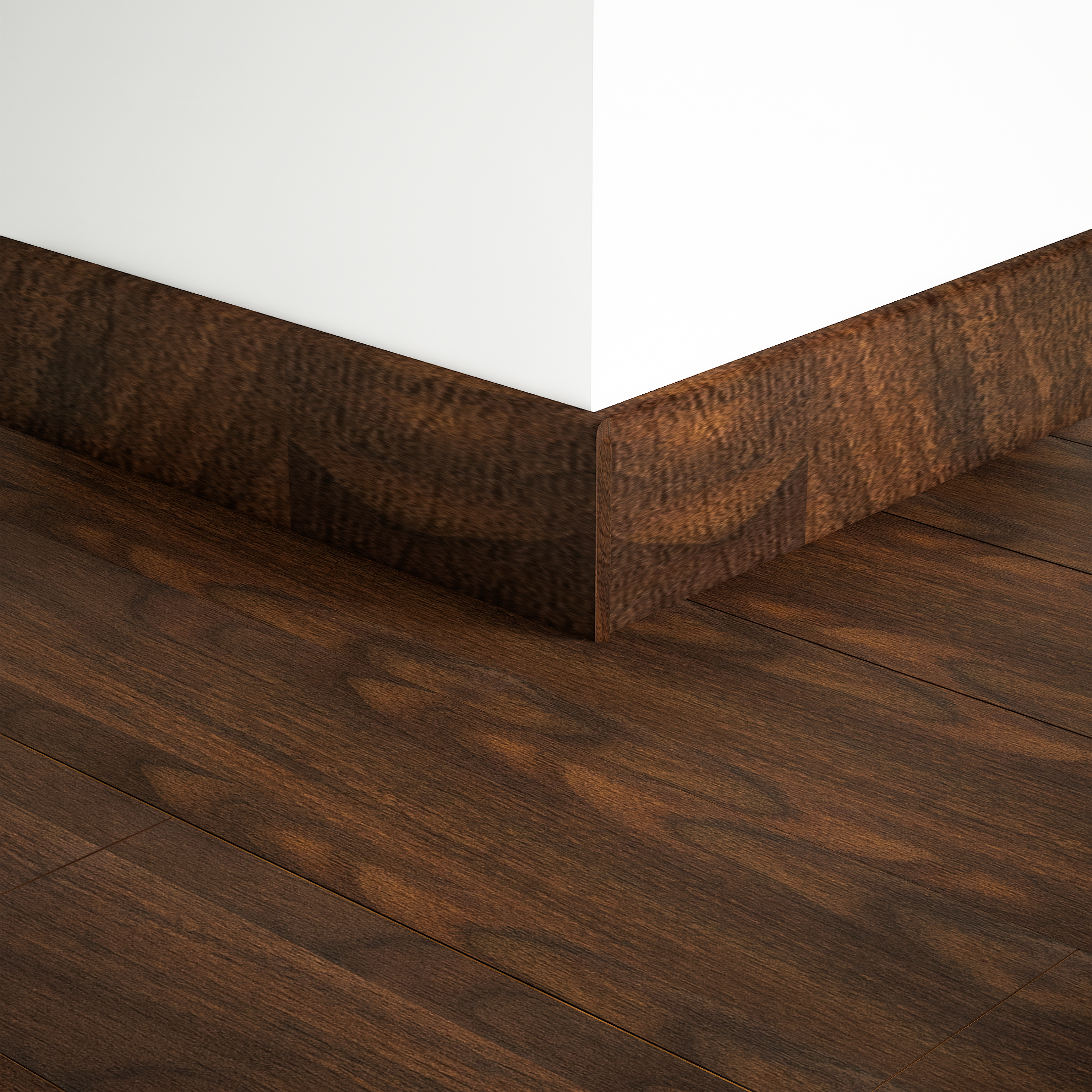 A close-up of a MDF Skirting Herringbone PM 00390 D | 8 ft x 2.5 Inch | Compatible for Laminate Wood Floor LF 00294 available at Material Depot in Bangalore