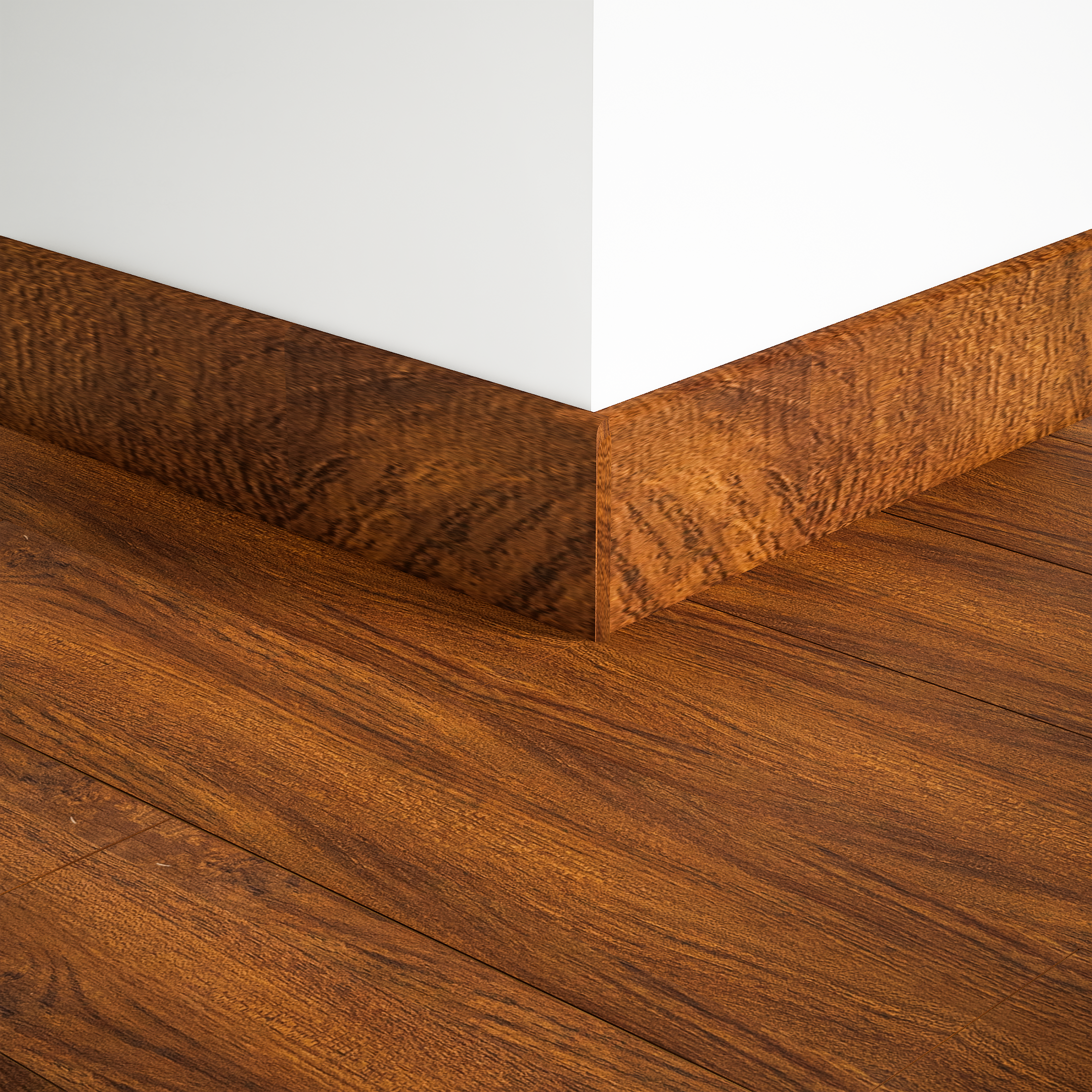 A close-up of a MDF Skirting Herringbone PM 00392 D | 8 ft x 2.5 Inch | Compatible for Laminate Wood Floor LF 00295 available at Material Depot in Bangalore