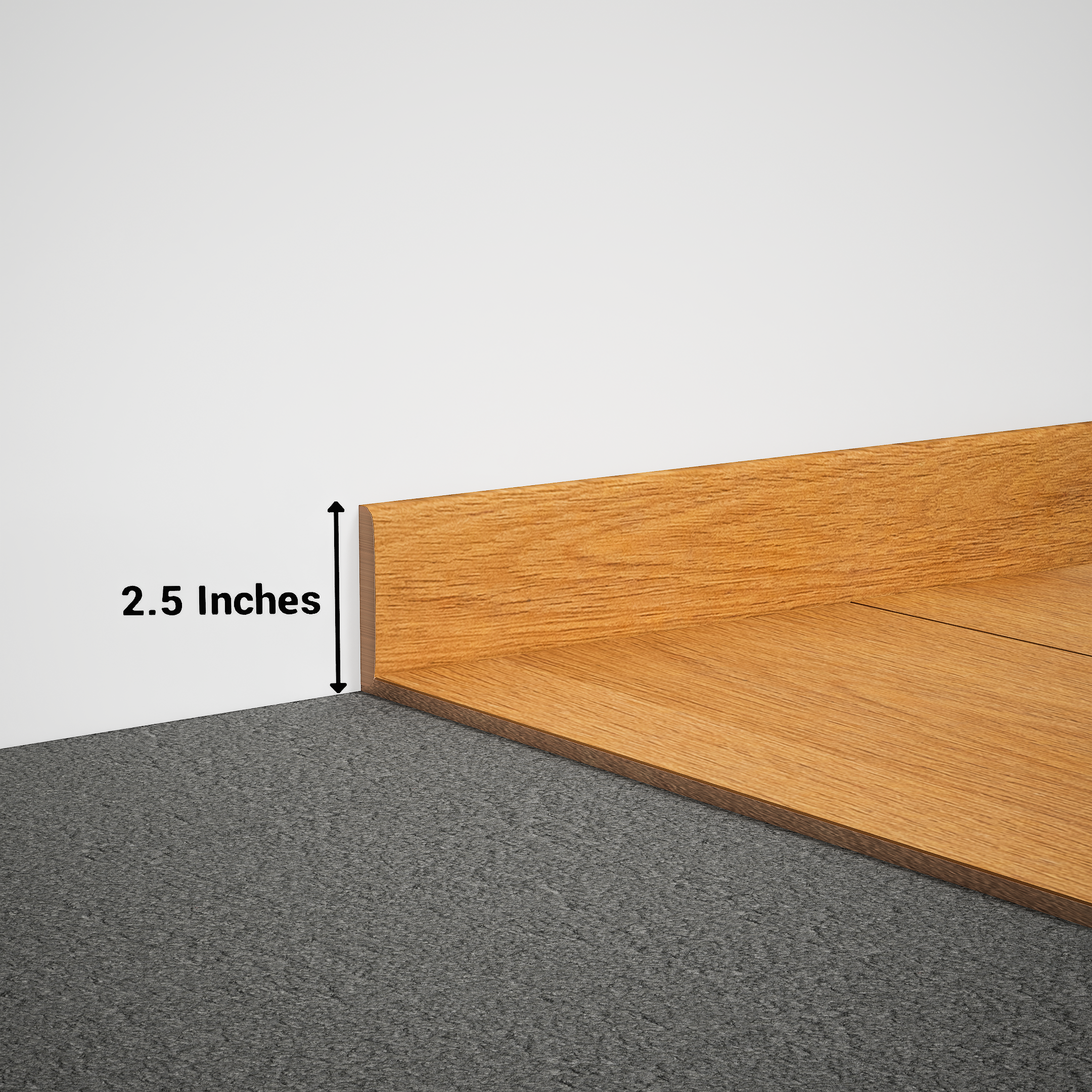 A close-up of a MDF Skirting Herringbone PM 00398 D | 8 ft x 2.5 Inch | Compatible for Laminate Wood Floor LF 00298 available at Material Depot in Bangalore