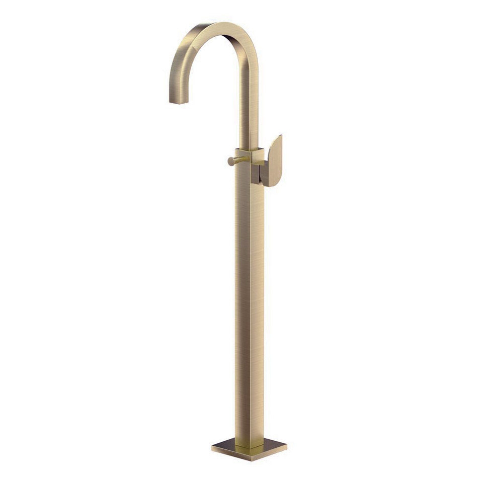 ALI-GDS-85121K Alive Floor Mounted Single Lever Bath Mixer Exposed Part Gold Dust Finish| Image 1