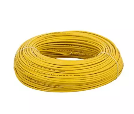 14206 Finolex 4 Sqmm Single Core FR PVC Flexible Copper Cable Yellow - 100 Metre| Image 1