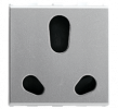 WIPM125214S Europa 16A/6A Twin Socket (ISI Mark) 2M | Switches and Sockets Grey| Image 1