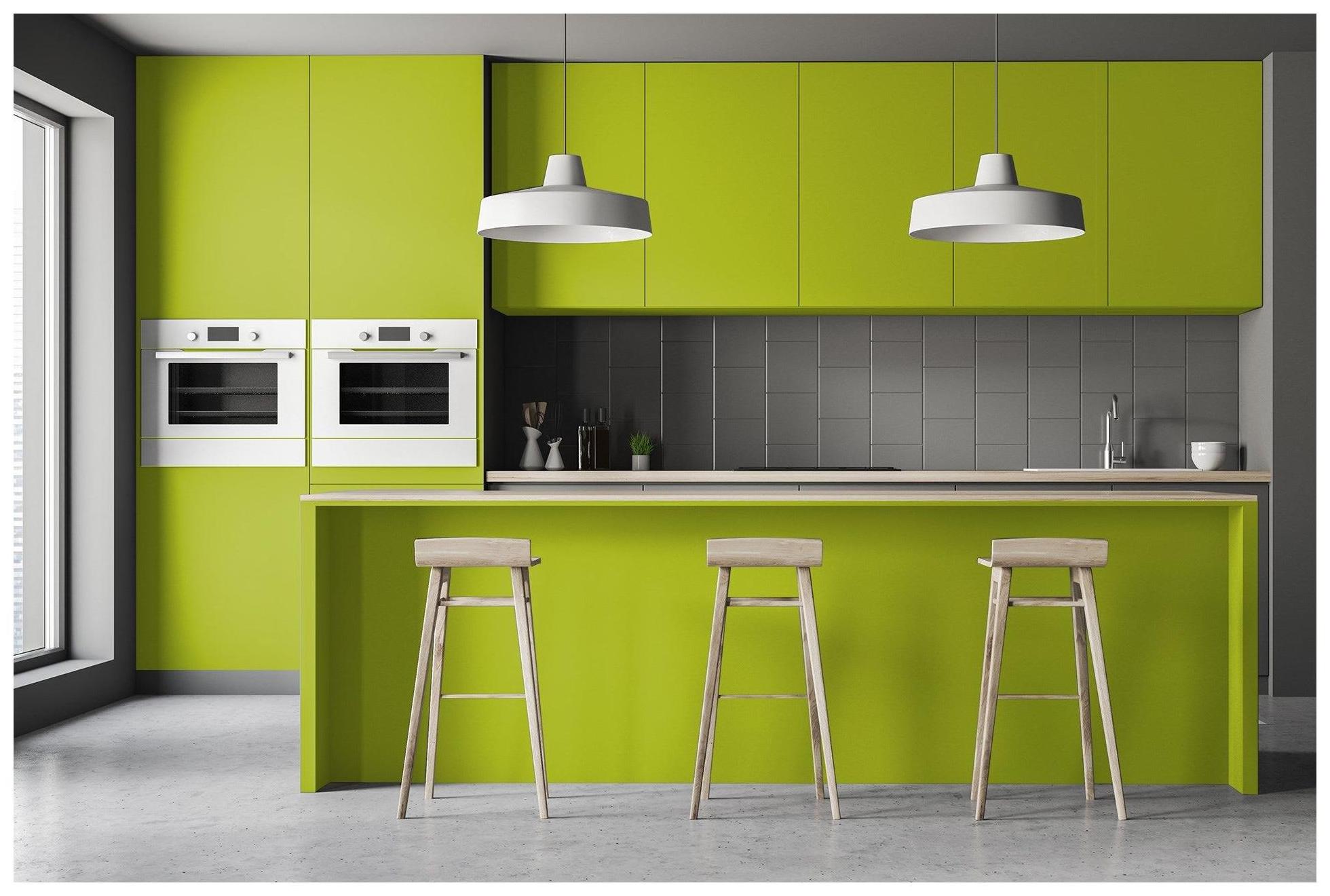 3580 RSO Fresh Green 8 ft x 4 ft Raso Solid Super Matte Finish Decorative Laminate - 1 mm Laminates Raso Solid Green| Image 3