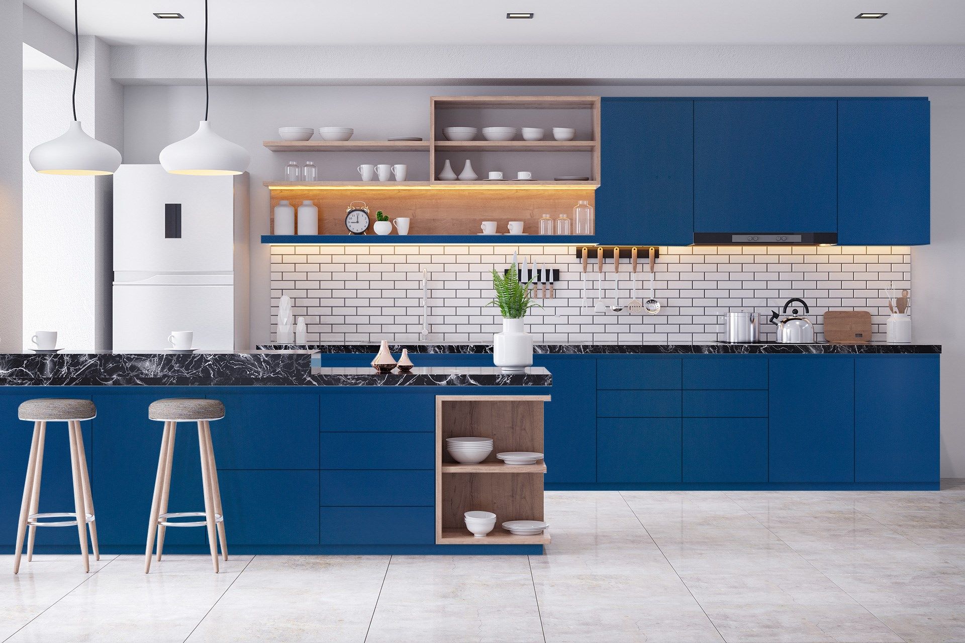 3587 RSO Lapis Blue 8 ft x 4 ft Raso Solid Super Matte Finish Decorative Laminate - 1 mm Laminates Raso Solid Blue| Image 3