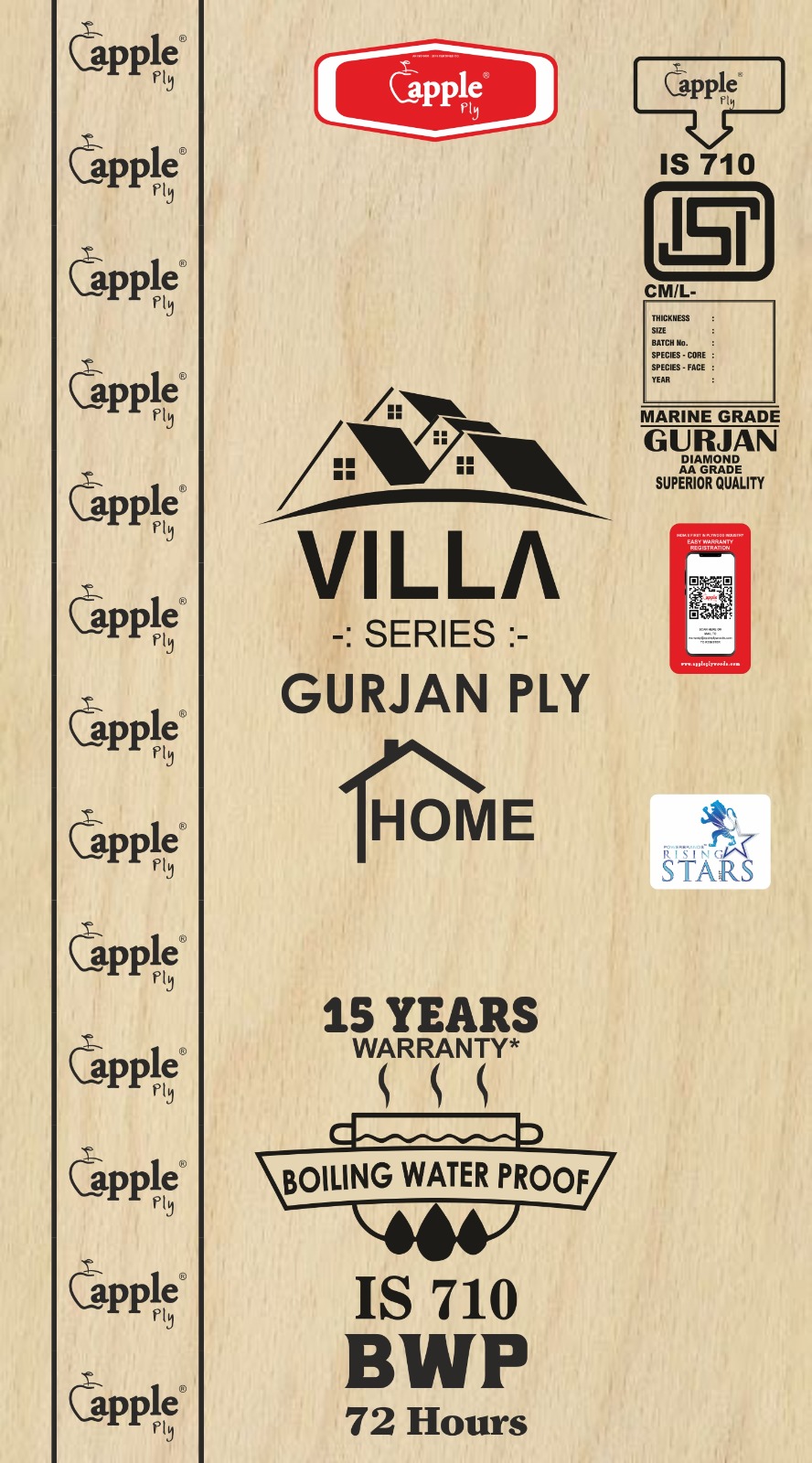 Apple Villa BWP Grade 7 ft x 4 ft Blockboard - 19 mm (8 Years Warranty) Blockboard  Brown| Image 1