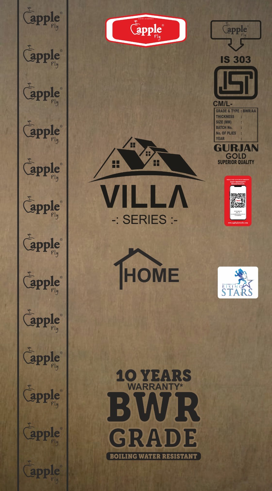 Apple Villa BWR Grade 7 ft x 4 ft Plywood - 4 mm (20 Years Warranty) Plywood  Brown| Image 1