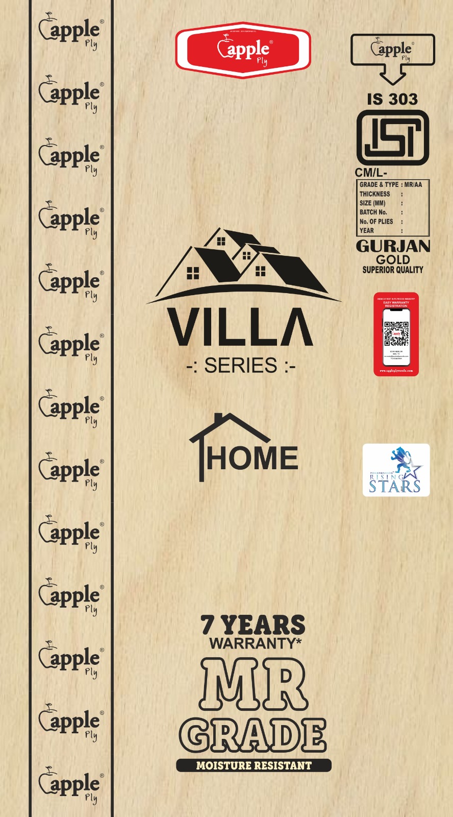 Apple Villa MR Grade 7 ft x 4 ft Plywood - 4 mm (10 Years Warranty) Plywood  Brown| Image 1