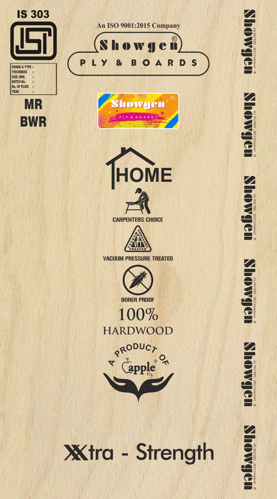 Showgen SH ISI BWR Grade 7 ft x 4 ft Plywood - 12 mm Plywood  Brown| Image 1