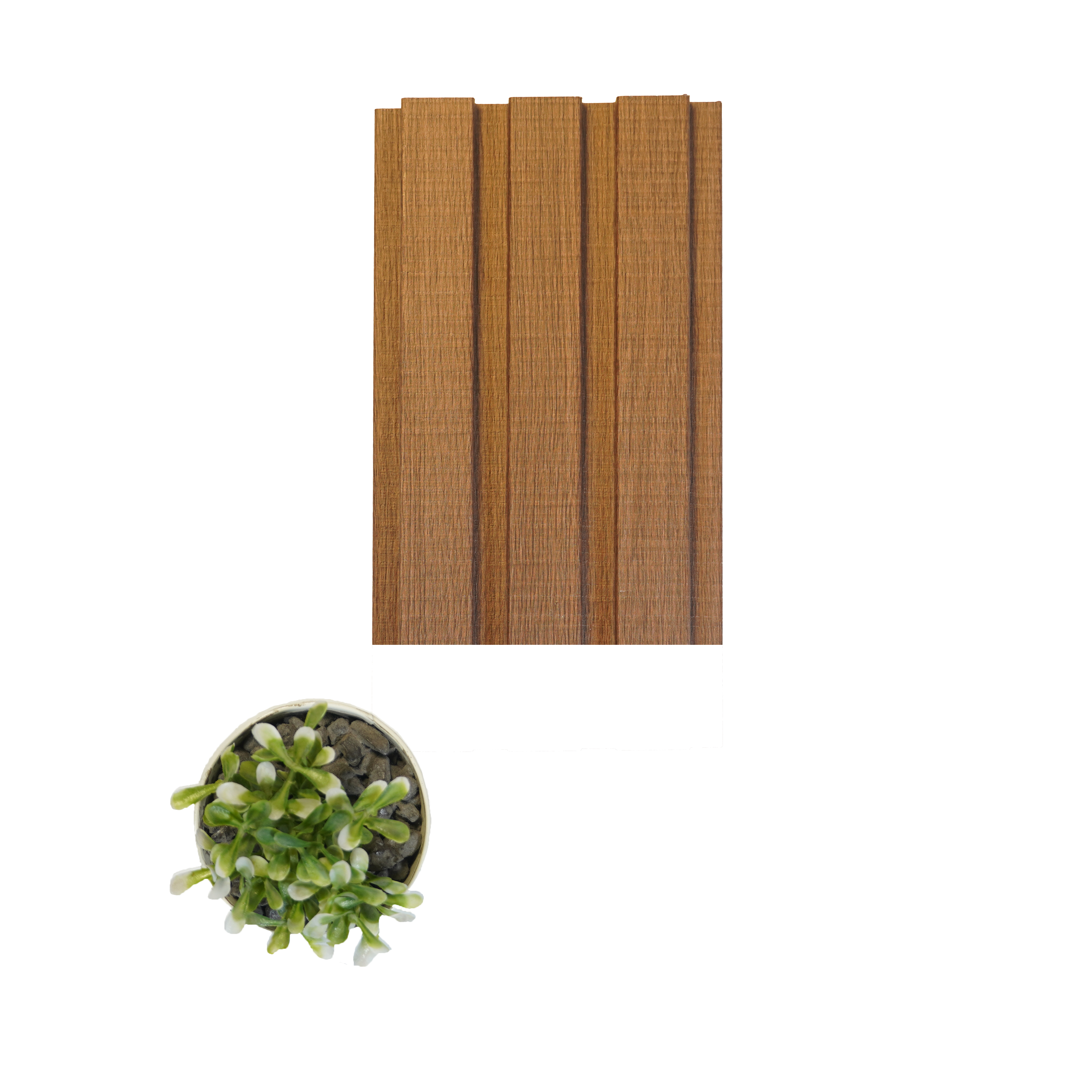 PN 00069 Wooden 9 ft x 4.75 inch MDF Louver/Panel - 18 mm Panels  Brown| Image 2