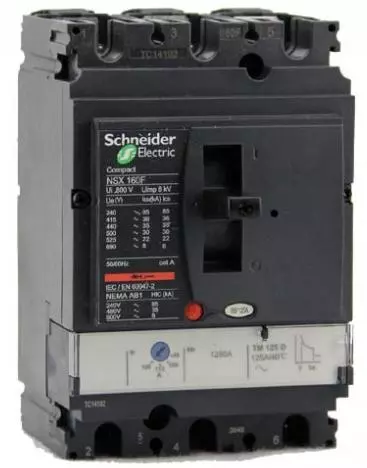 Schneider NKS100R063AC3P Fixed Thermal Magnetic Trip Unit 3 Pole Molded Case Circuit Breake MCCB Switchgear | Image 01